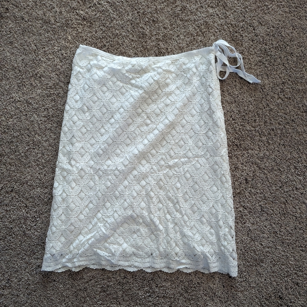 Max Studio Lace White Skirt